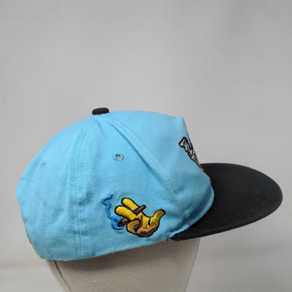 Munchie Madness Snapback Hat Blue One Size Embroidered Colorblock
