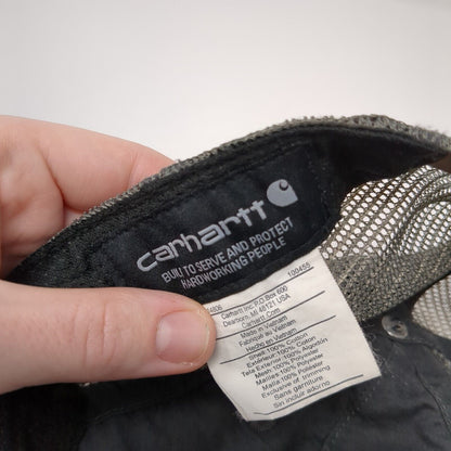 Carhartt Snapback Mesh Back Trucker Hat Gray One Size Adjustable 6 Panel