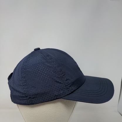 Unbranded Strapback Hat Ponytail Blue 58cm Adjustable Solid Blank