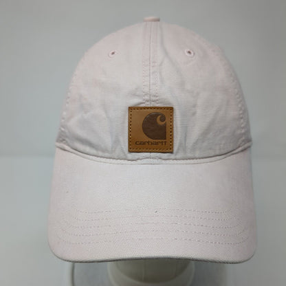 Carhartt Odessa Strapback Hat Pink One Size Adjustable Leather Patch