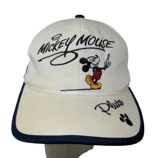 Walt Disney World Men's Strapback Hat Size OSFA Embroidered Mickey, Goofy, Pluto