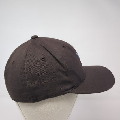 Hurley Fitted Baseball Cap Brown One Size Embroidered 6 Panel Flexfit Yupoong