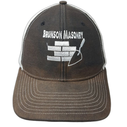 Richardson Trucker Hat Black One Size Brunson Masonry Mesh Snapback Style 112