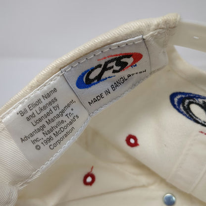 CFS Bill Elliott McDonald's Racing NASCAR 94 White Red One Size Snapback Hat