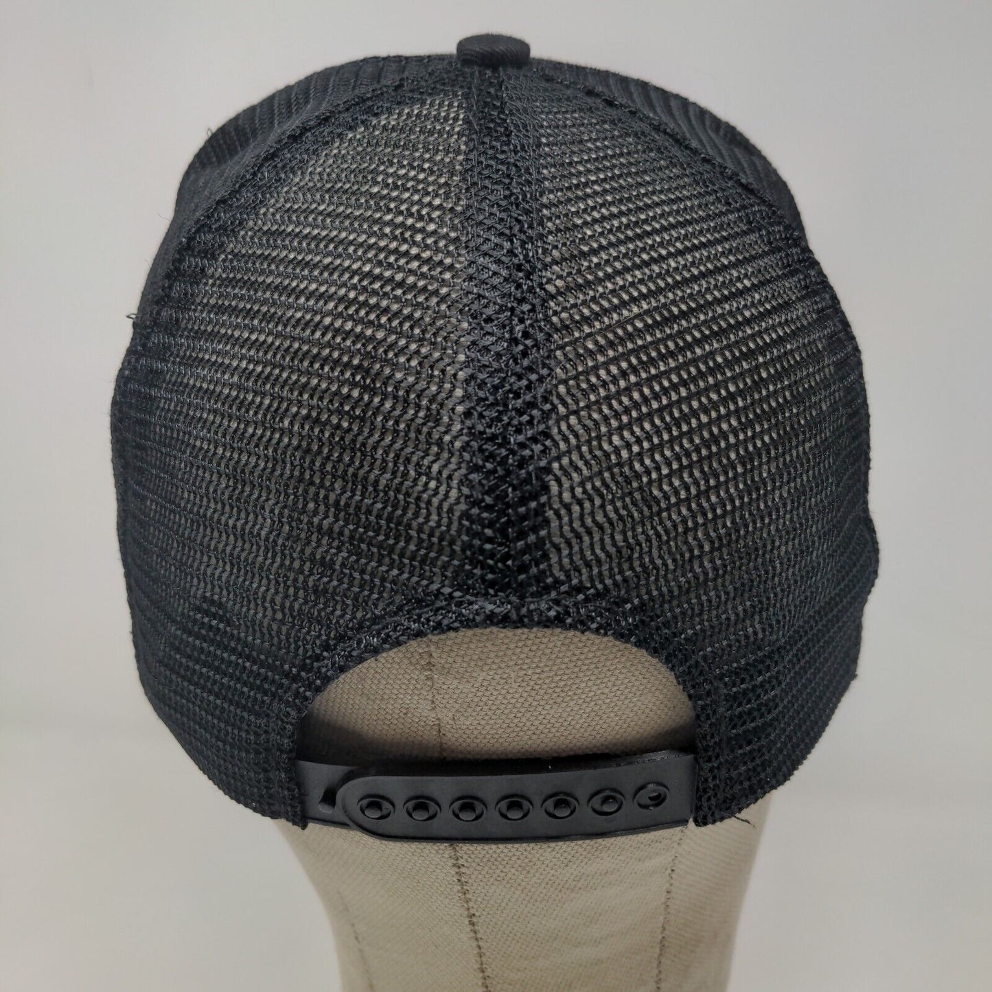 NASA Men's Snapback Mesh Back Hat Black Embroidered Scrambled Eggs Spaceport USA