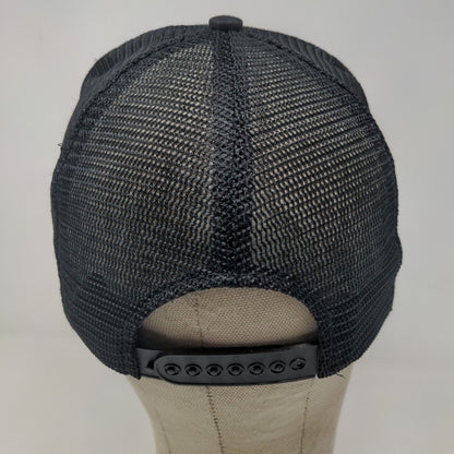 NASA Men's Snapback Mesh Back Hat Black Embroidered Scrambled Eggs Spaceport USA