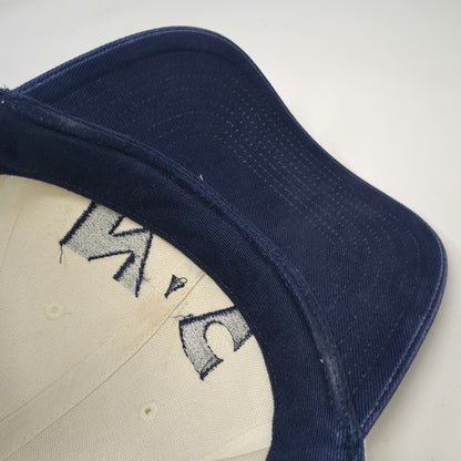 Port Authority Baseball Cap Beige Blue One Size Strapback Embroidered NAC Hat