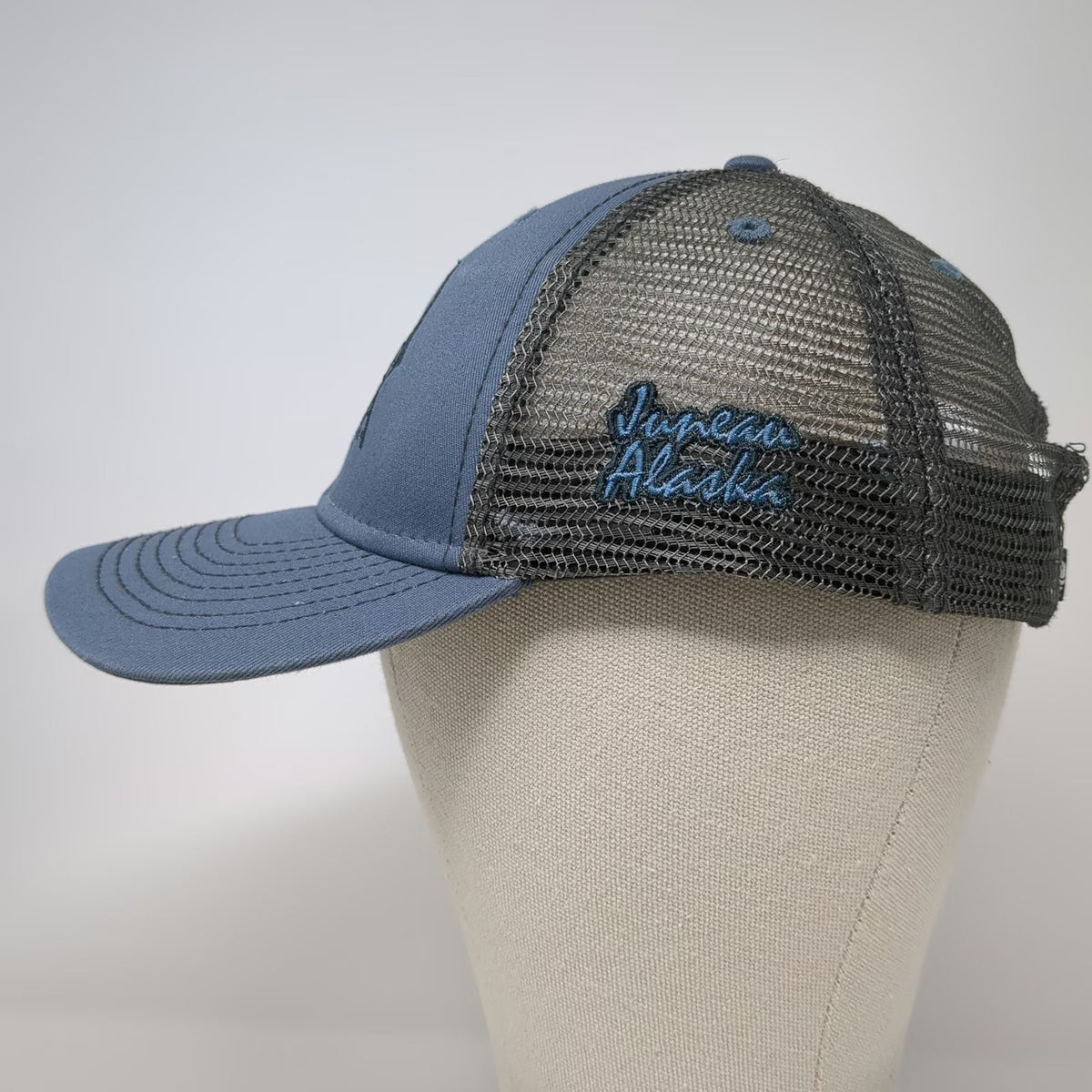 Ouray Sportswear Cycle Alaska Trucker Hat Blue One Size Snapback Mesh Juneau