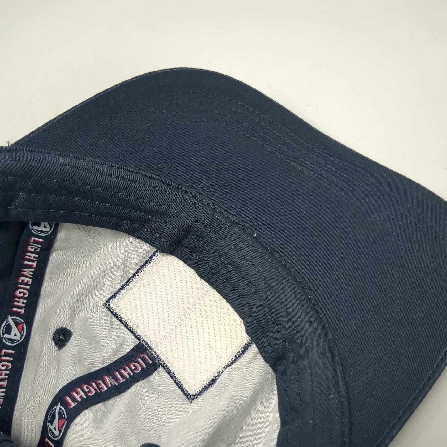 Ahead Baseball Cap Blue Red White One Size Anchor Patch Chevron Strapback Hat