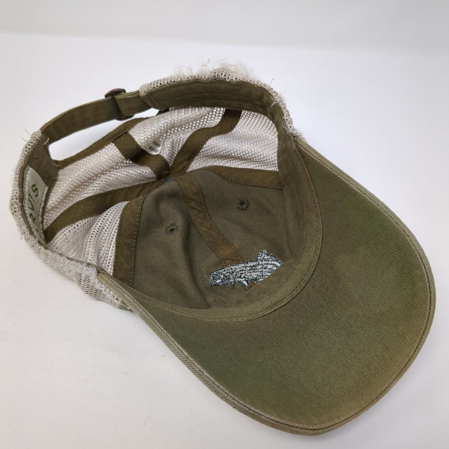 Orvis Slideback Trucker Hat Green One Size Adjustable Mesh Back Embroidered