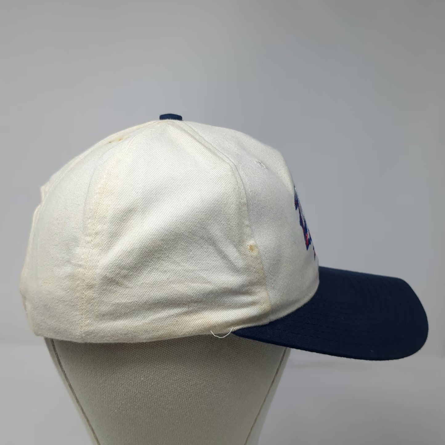 Twins Enterprise 1999 World Series MLB Snapback Hat White Blue OS Gray Vintage
