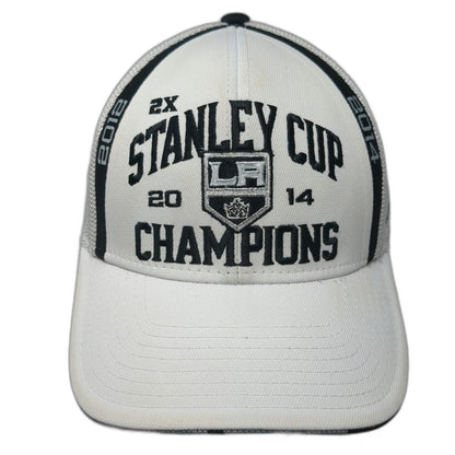 Reebok Los Angeles Kings NHL Hat White XL Mesh 2012 2014 Stanley Cup Champions