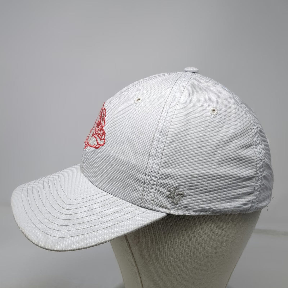 '47 Gonzaga Bulldogs NCAA Cap White Red One Size Wick Tech Strapback Zags Hat