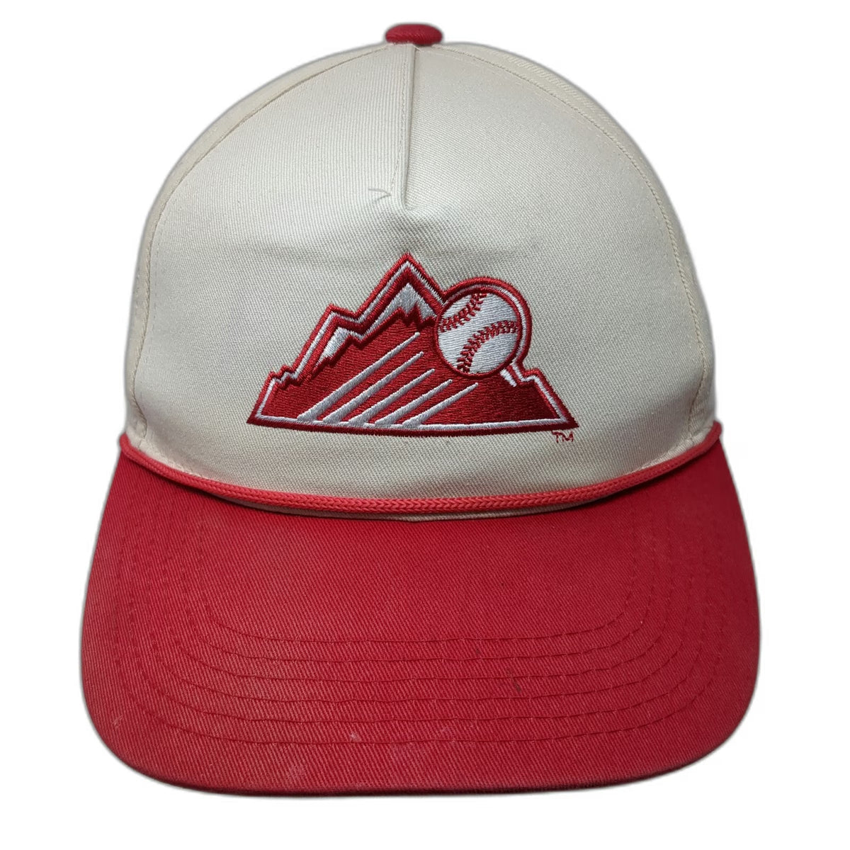 Nebraska Cornhuskers NCAA Melon Wear 5 Panel Beige Red Hat OSFM Snapback Rope