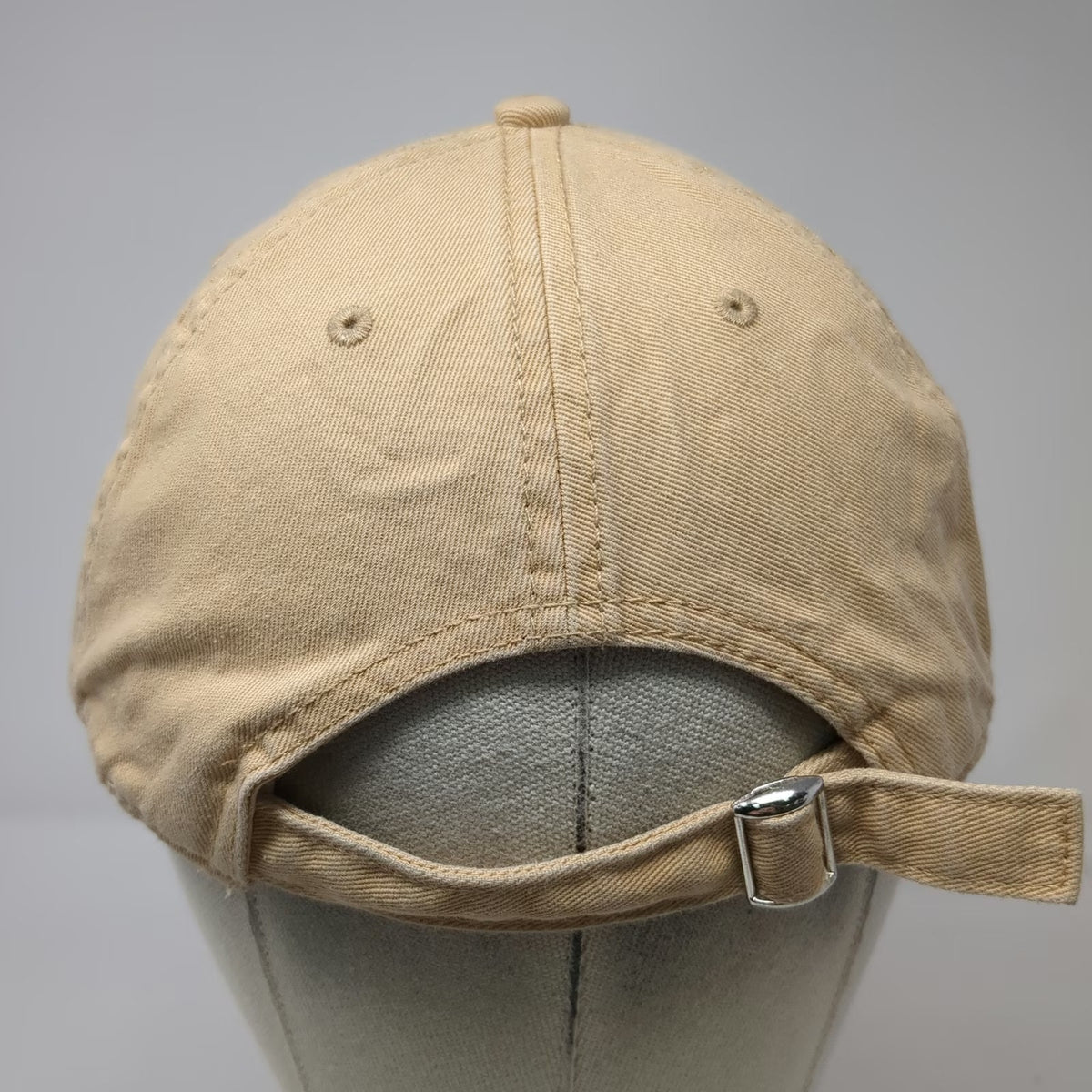 Mighty Fine Baseball Cap Beige One Size Slideback Cotton Embroidered NY Hat