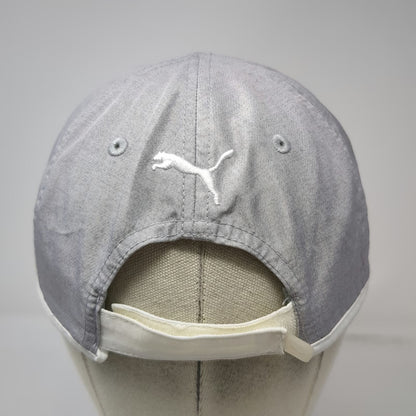 Puma Baseball Cap Gray One Size Strapback Logo Performance Piping Polyester Hat
