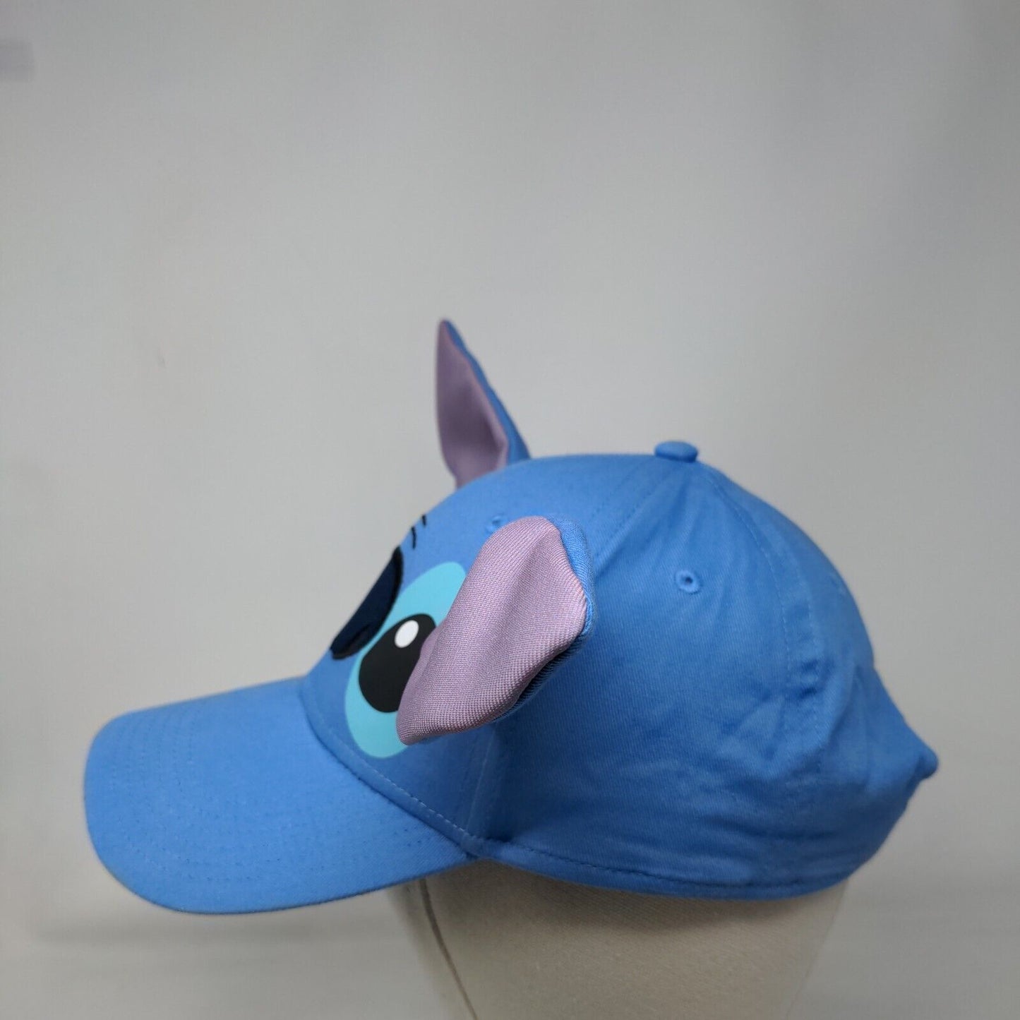 Stitch Ear Strapback Hat Blue One Size Adjustable Vent Holes Disney