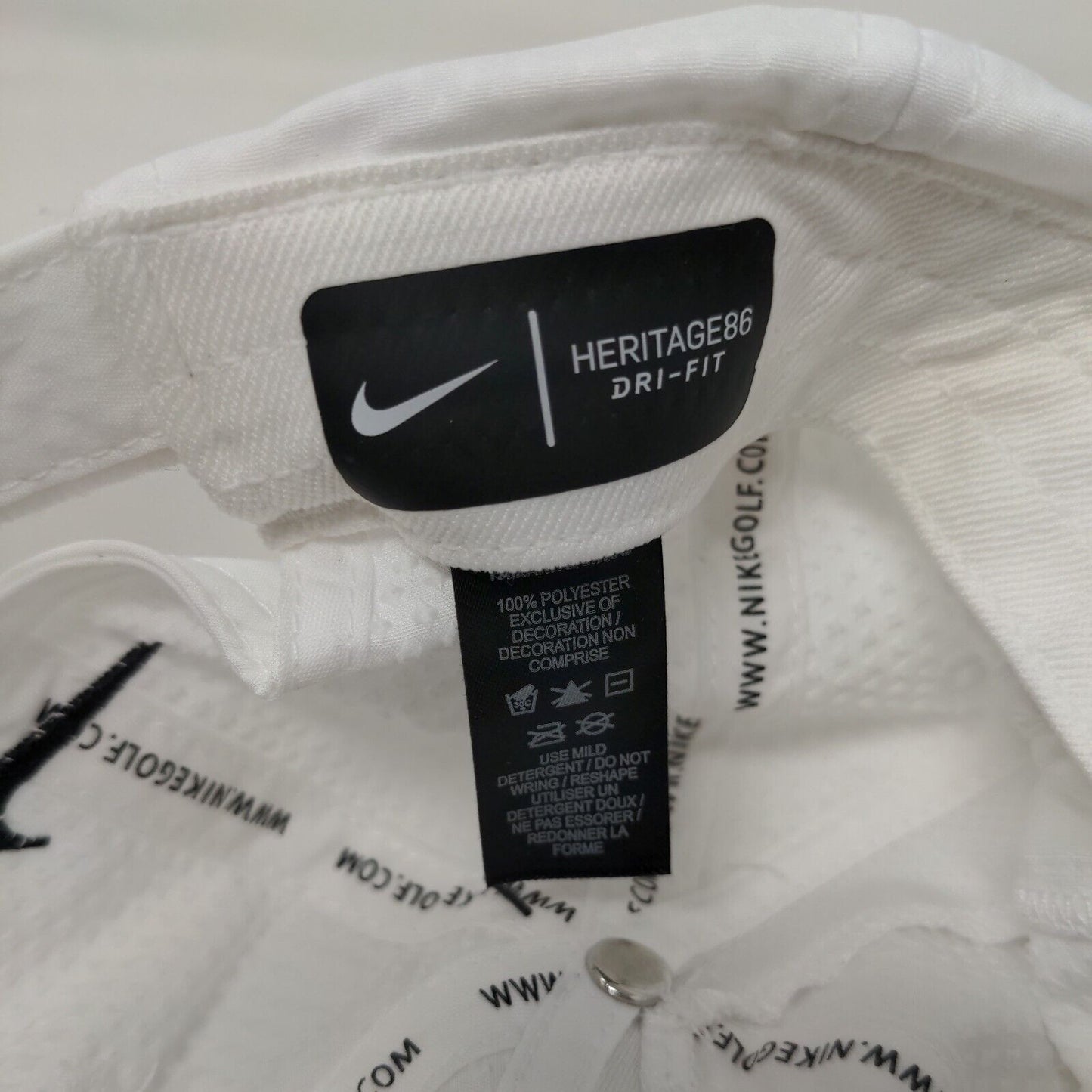 Eagle Pools Strapback Hat White One Size Adjustable Embroidered Nike Heritage86