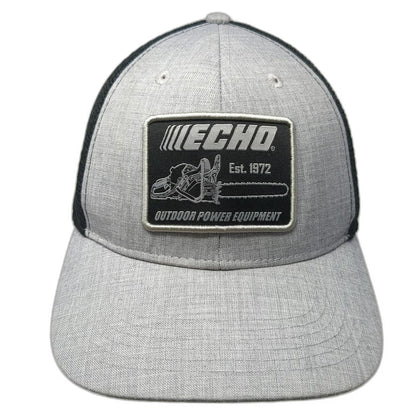 ECHO Trucker Hat Gray OSFM Mesh Back Chainsaw Outdoor Power Equipment Snapback