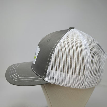 Mentally Strong Gray Trucker Hat OSFM Top of Tamarack Mountain Patch Mesh Back