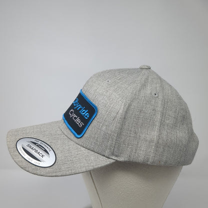 Joyride Cycles Snapback Hat Gray One Size Adjustable The Classics Yupoong