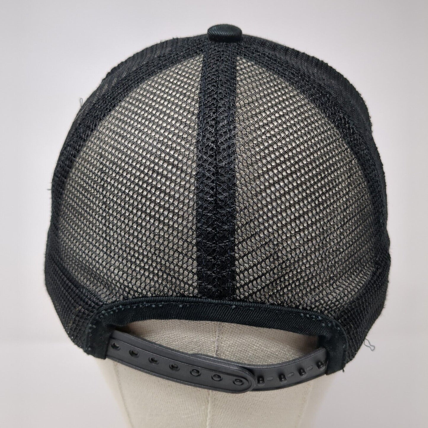 Volcom Measure Snapback Trucker Hat Black One Size Adjustable Mesh Back 6 Panel