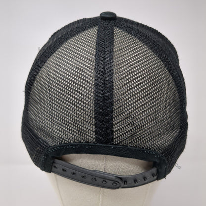 Volcom Measure Snapback Trucker Hat Black One Size Adjustable Mesh Back 6 Panel