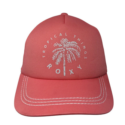 Tropical Things ROXY Snapback Trucker Hat Pink One Size Adjustable Mesh Back
