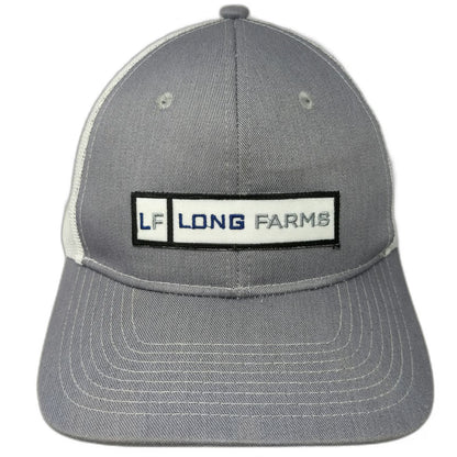 Port Authority Trucker Hat Gray White One Size Long Farms Patch Snapback Mesh
