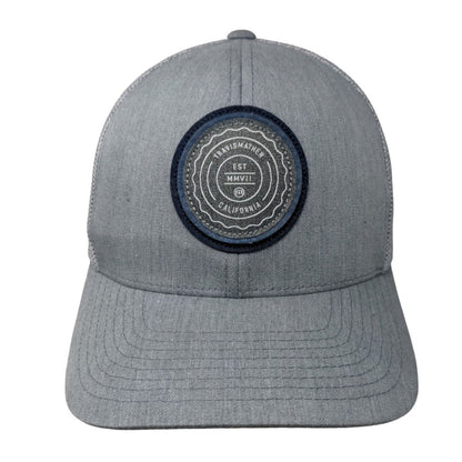 Travis Matthew California Est MMVII Snapback Trucker Hat Gray OS 110 Mesh Back