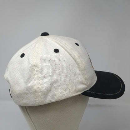 Nike Snapback White Black Swoosh Embroidered Circle Contrast Bill Hat Vintage