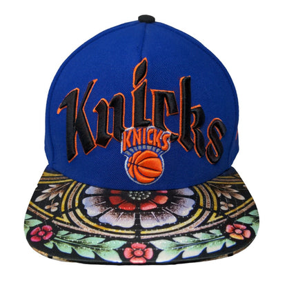 New York Knicks Snapback Hat Blue Embroidered Logo New Era 9 Fifty NBA Size M/L