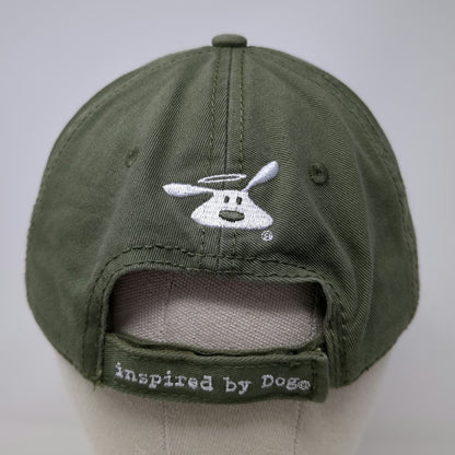 Dog is Good Baseball Cap Green One Size Camp Alone Hot Dog Fire Strapback Hat