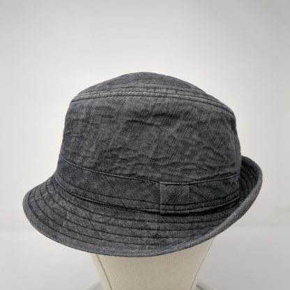 Vintage Crown Co Bucket Hat Gray S/M Solid Lined Blank Outdoor