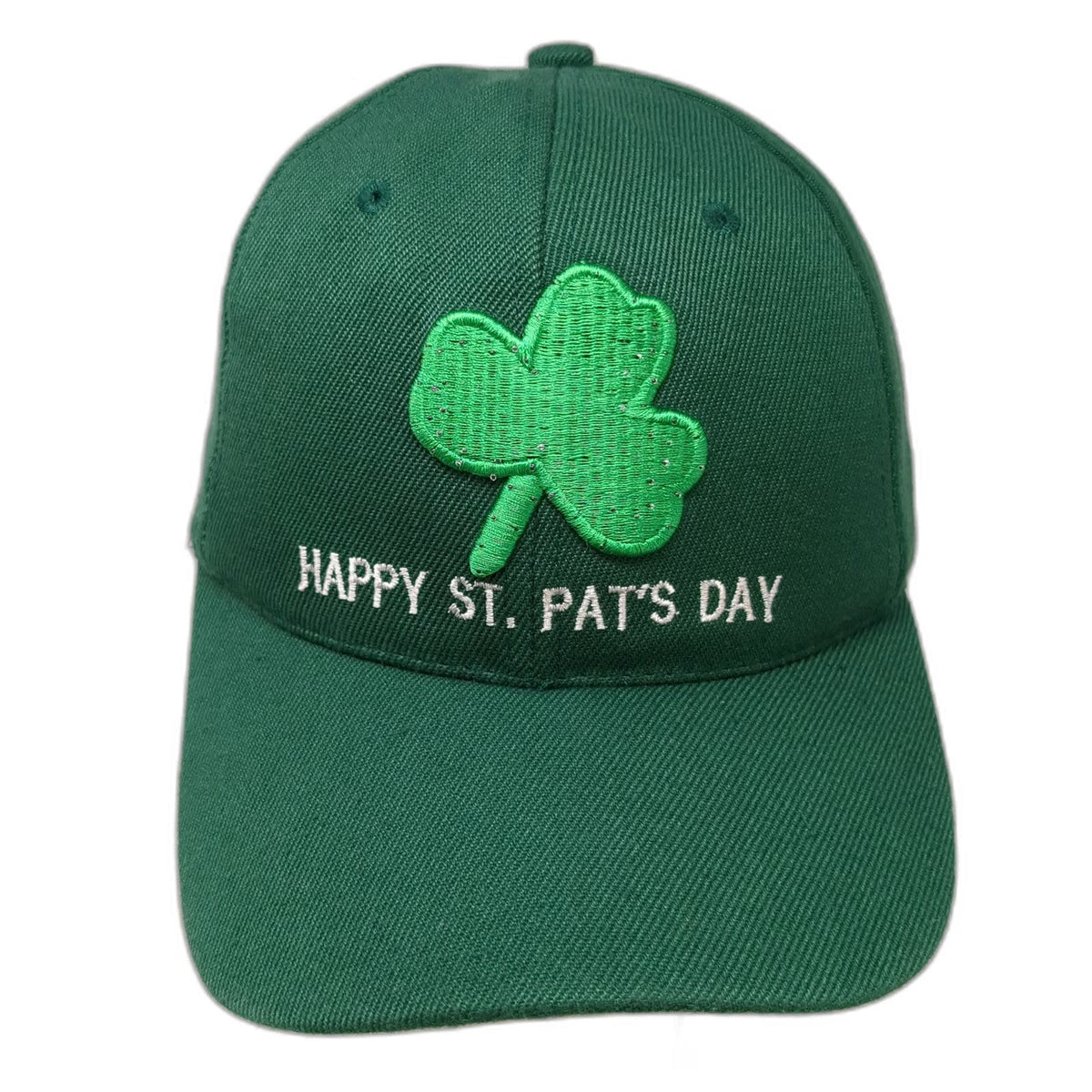 Happy St Pat's Day Shamrock Green Baseball Cap Hat One Size Adjustable Strapback