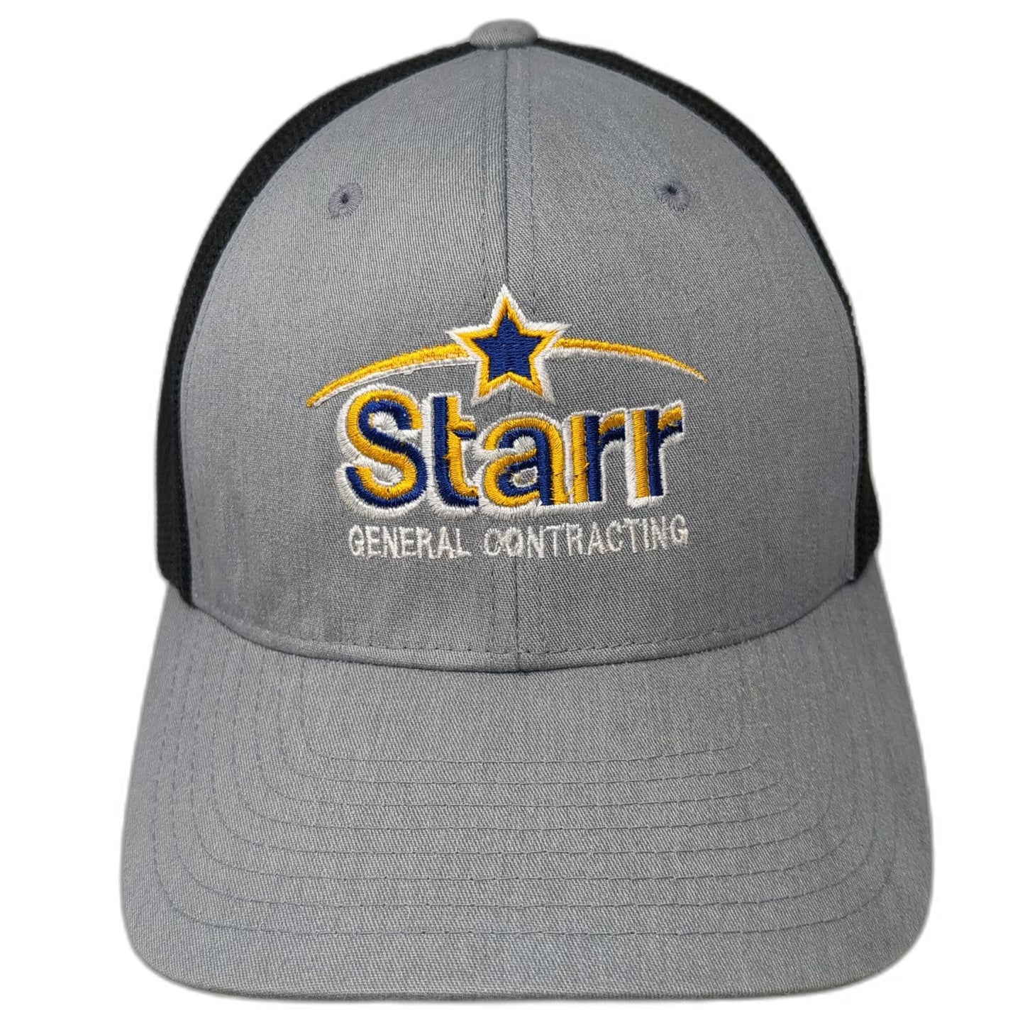 Port Authority Baseball Cap Gray XL Starr General Contracting Mesh Flexfit Hat