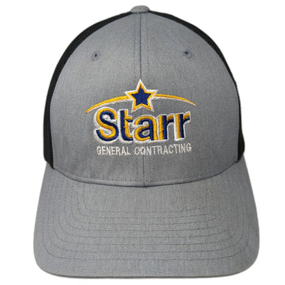 Port Authority Baseball Cap Gray XL Starr General Contracting Mesh Flexfit Hat
