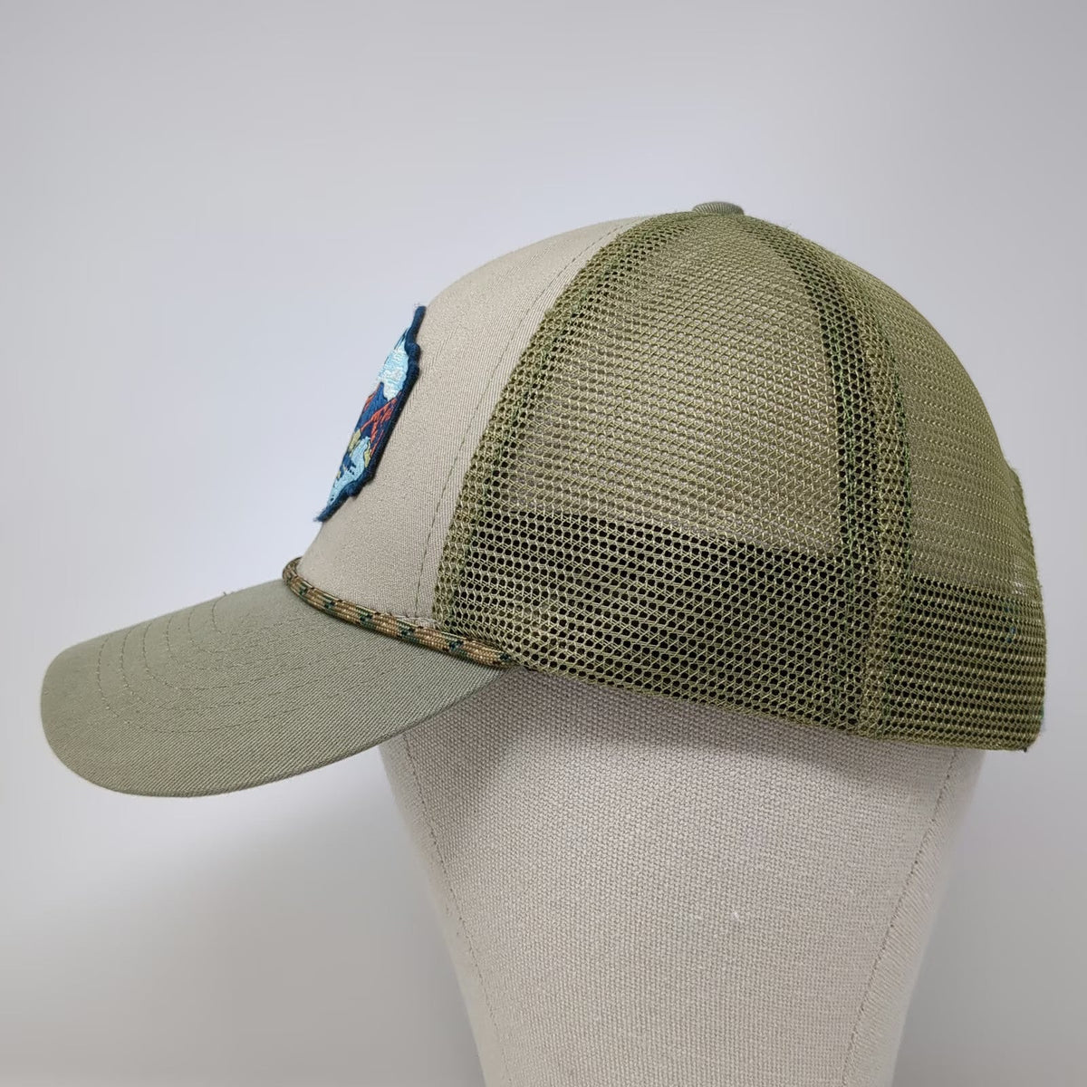 Sendero Provisions Co. Trucker Hat Green One Size Salmon River Patch Rope Mesh
