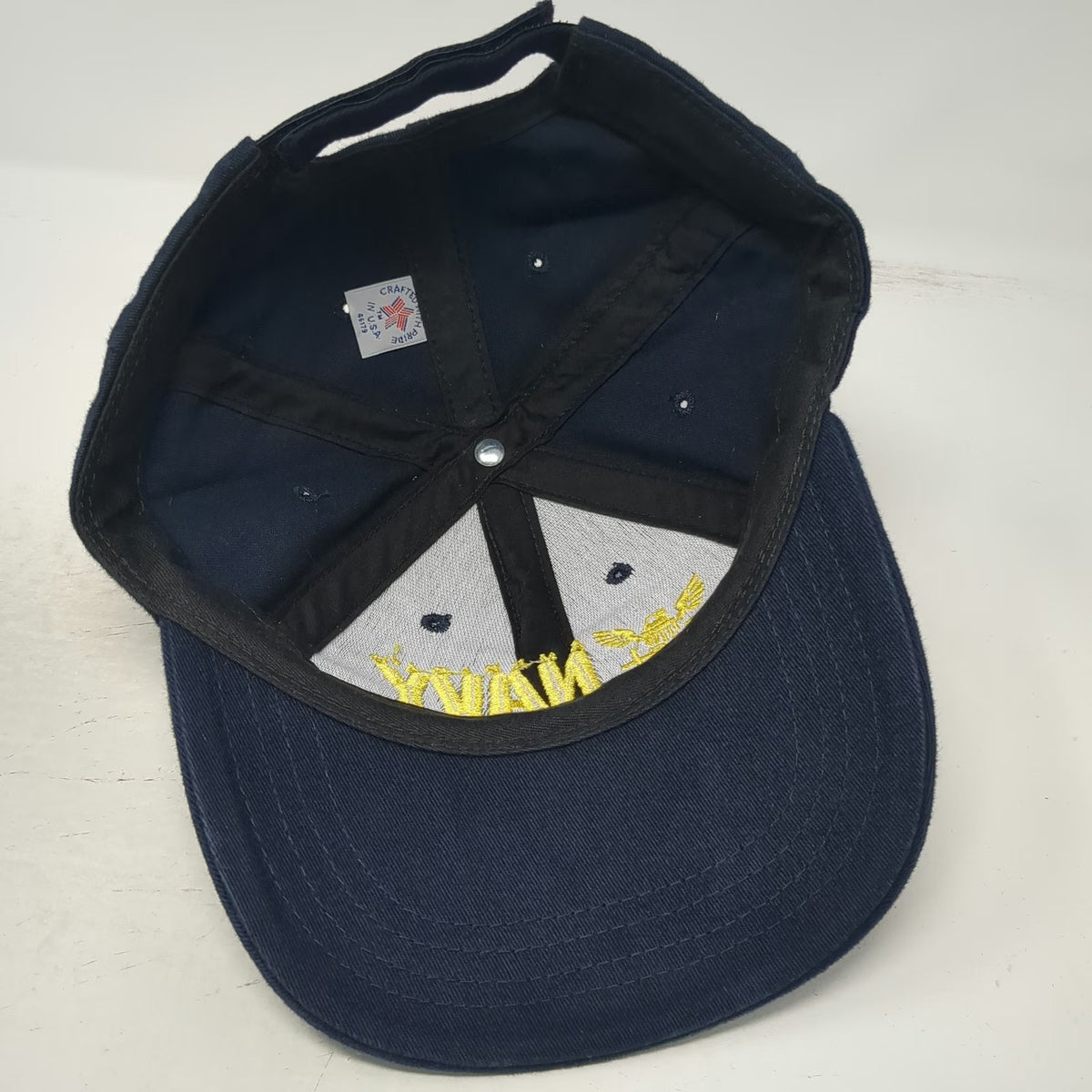 America's Navy Forged by the Sea Baseball Cap Blue One Size Hat Logo USA Made