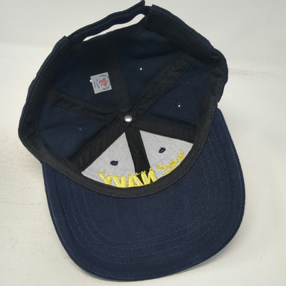 America's Navy Forged by the Sea Baseball Cap Blue One Size Hat Logo USA Made