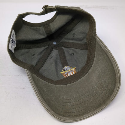 Mad Engine Baseball Cap Green OS Smokey Bear Embroidered Slideback Cotton Hat