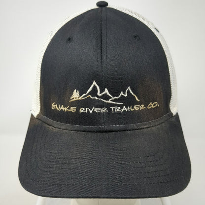 OTTO Trucker Hat Black White One Size Snake River Trailer Co Mountain Snapback