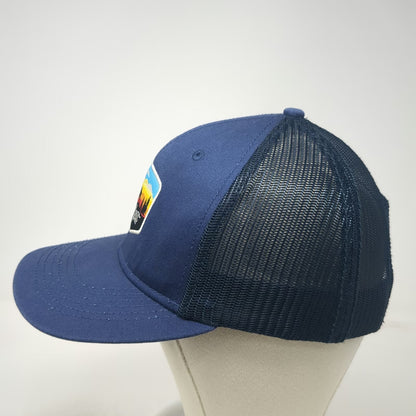 Threadgrit Trucker Hat Blue One Size Deer Patch Mesh Back Snapback Adjustable