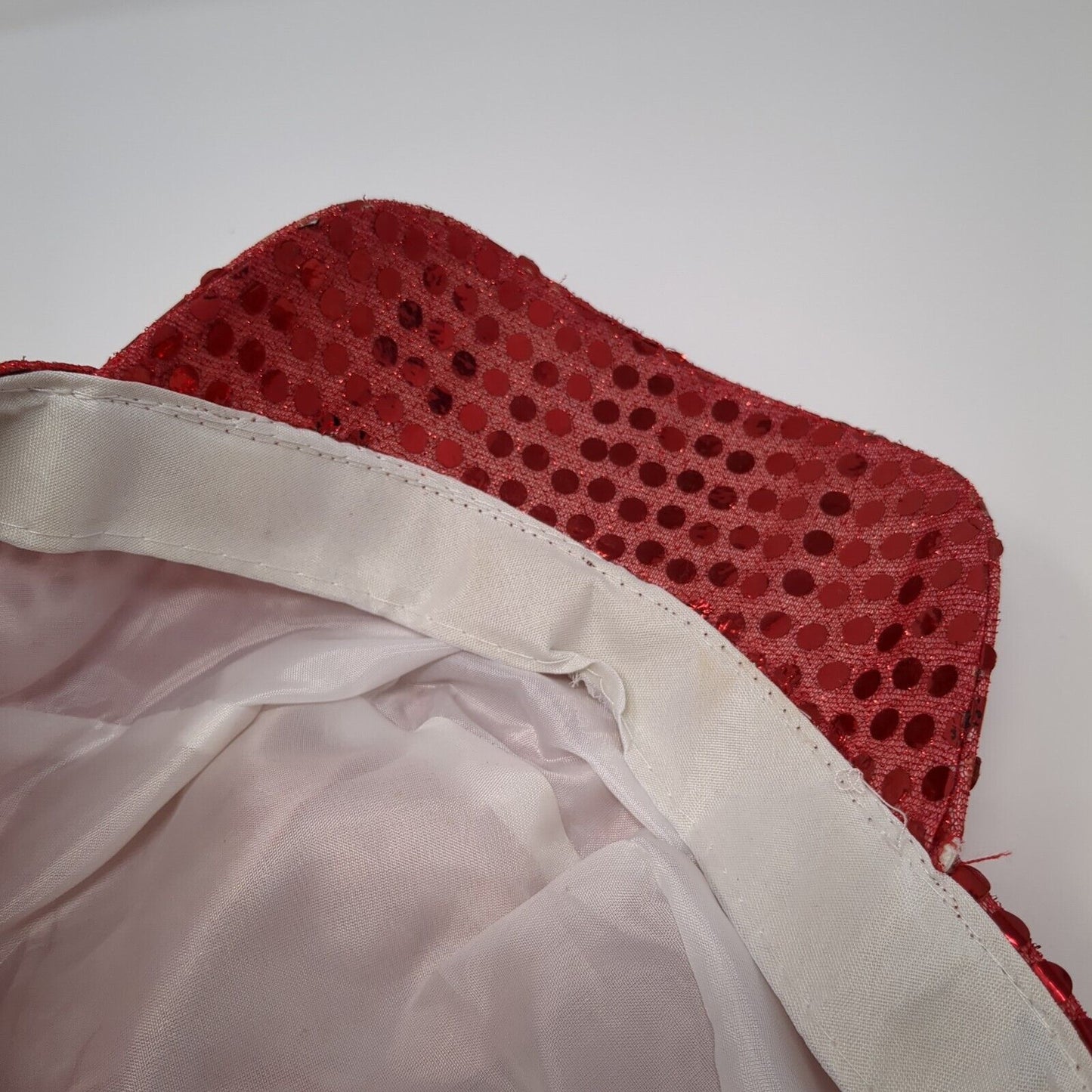 Unbranded Sparkle Sequin Newsboy Cap Red Size 58 Polka Dot Lightweight Blank