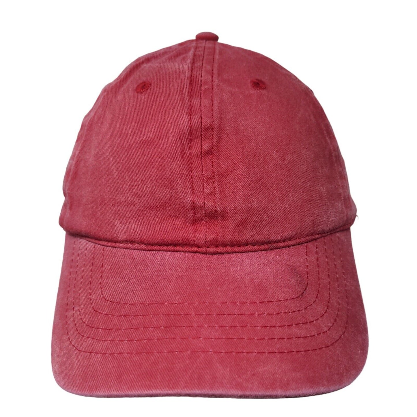 Unbranded Men's Strapback Hat Red OSFM Blank Adjustable Vent Holes