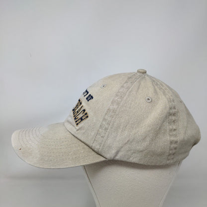 Property Of St. Pete Beach Strapback Hat Tan One Size Embroidered 6 Panel