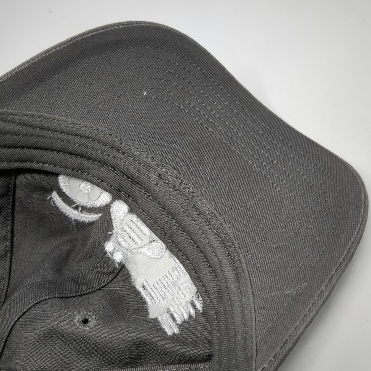econscious Baseball Cap Gray One Size Eye Bee M Rebus IBM Logo Slideback Hat