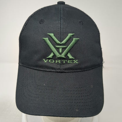Vortex Trucker Hat Black One Size Mesh Back Snapback Embroidered Logo Optics