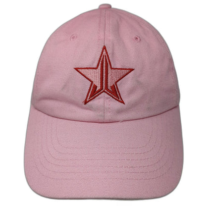 Jeffree Star Baseball Cap Pink OSFM Star Logo Slideback Branded Seam Tape Hat