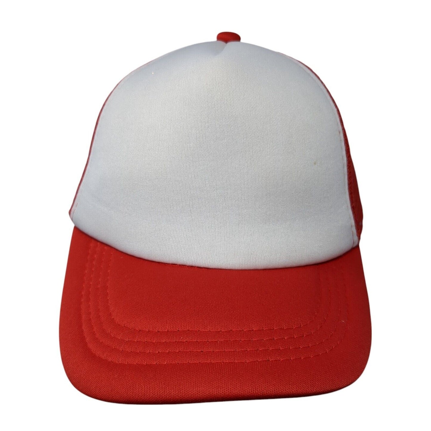 Toptie Snapback Mesh Back Trucker Hat Red One Size Colorblock Blank